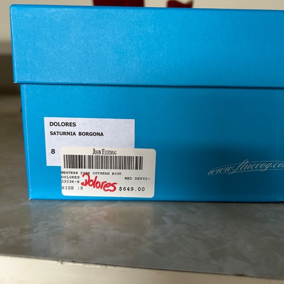 John Fluevog Red Ankle Boots Dolores - Picture 4 of 4